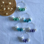 Boucles d’oreilles créoles – fleurettes