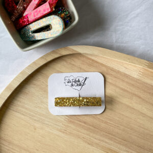 Barrette pailletée longue - doré